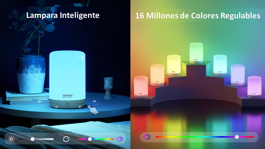 Lampara inteligente LED 16 millones de colores programables